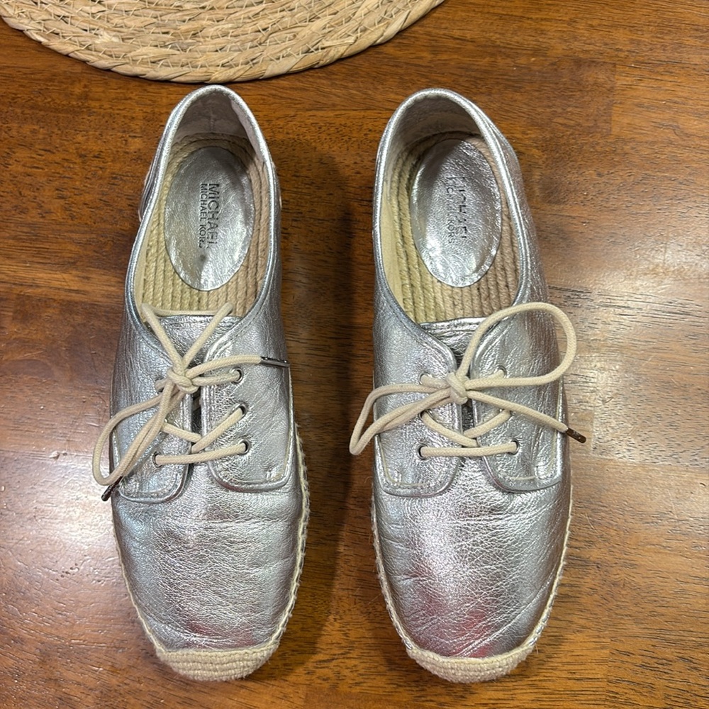 Michael Kors Silver Espadrille Interior - Picture 7 of 9
